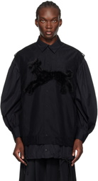 Simone Rocha Black Creature Embroidery Tank Top