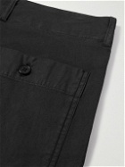 Officine Générale - Kenny Straight-Leg Cotton-Blend Cargo Trousers - Black