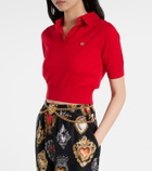 Dolce&Gabbana Knitted cashmere and silk polo shirt