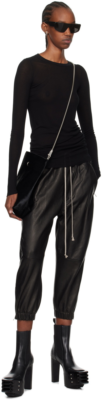 Rick Owens Black Rib Long Sleeve T-Shirt Rick Owens Rick Owens Black Rib Long Sleeve T-Shirt Rick Owens