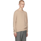 Maison Margiela Beige Embossed Arm Sweater