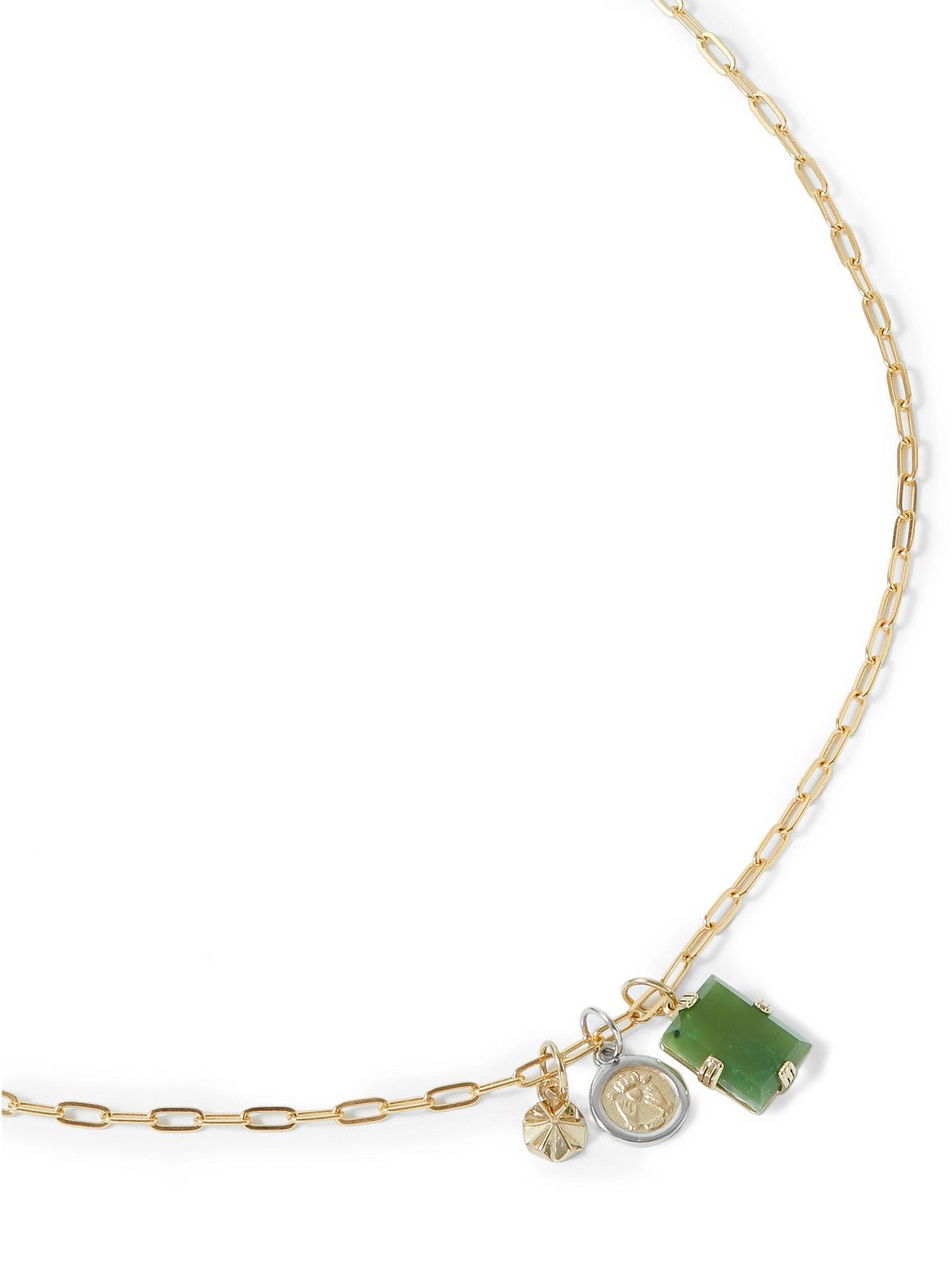 Miansai - Lennox Trilogy Gold Vermeil, Silver and Jasper Necklace Miansai