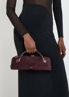 Alaïa Le Teckel Suede Clutch - Burgundy - One Size