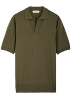 Aurélien Wool Polo Shirt Olive