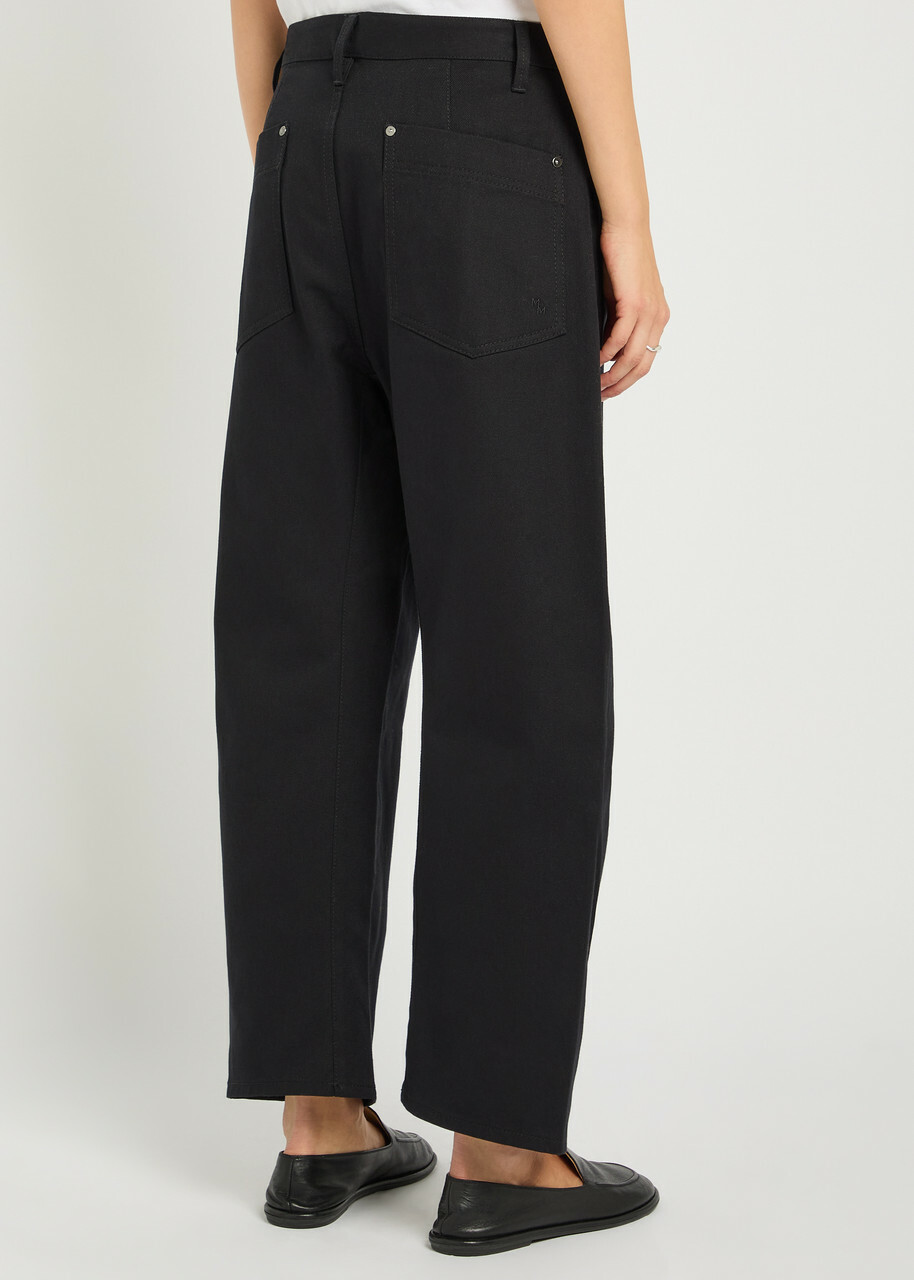 Maria Mcmanus Bow Crop Barrel-leg Jeans Black