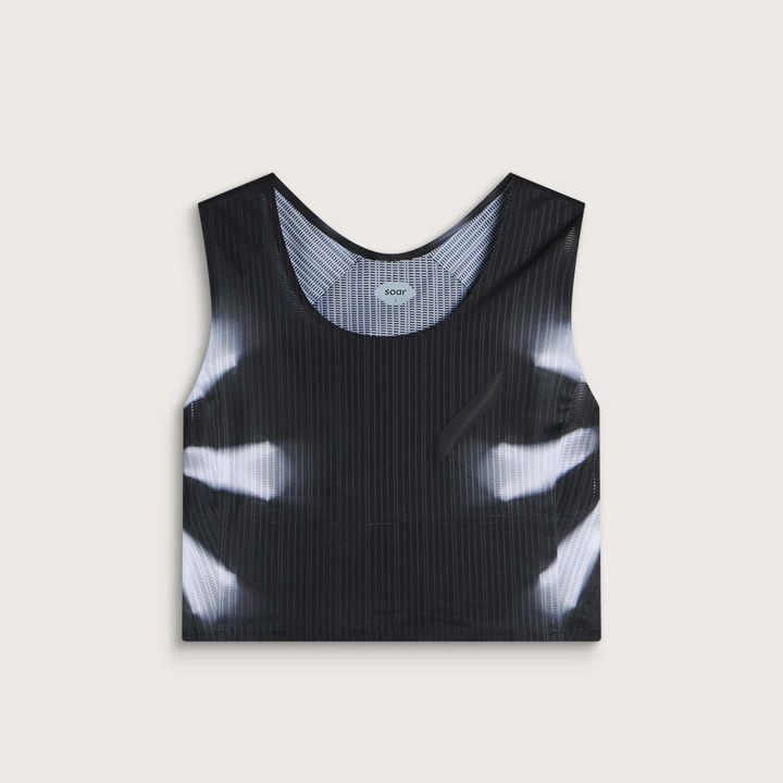 Photo: SOAR Women's Crop Vest in Black/White Kaleidoscope