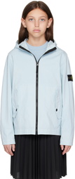 Stone Island Junior Kids Blue Stretch Cotton Jacket