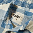 Karu Research Men's Handloom Shirt in Indigo/Ecru