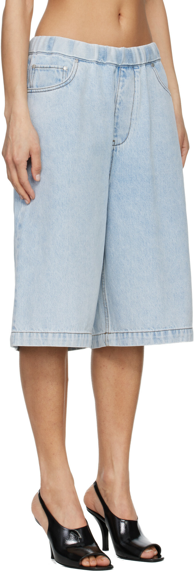 Entire Studios Blue Spar Denim Shorts