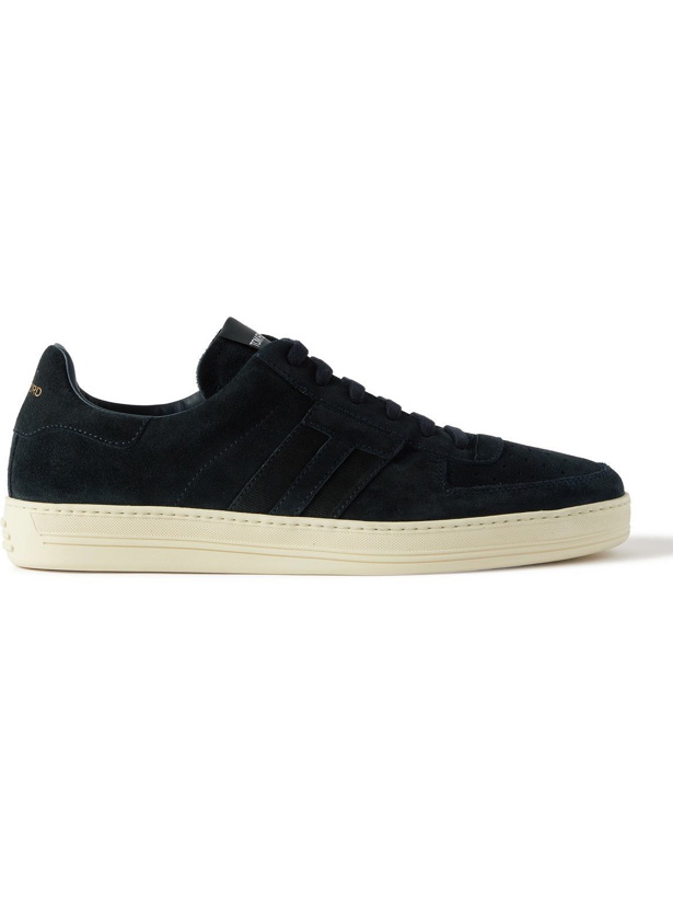 Photo: TOM FORD - Radcliffe Suede Sneakers - Blue