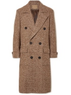 Yuri Yuri - Double-Breasted Herringbone Wool-Tweed Coat - Brown