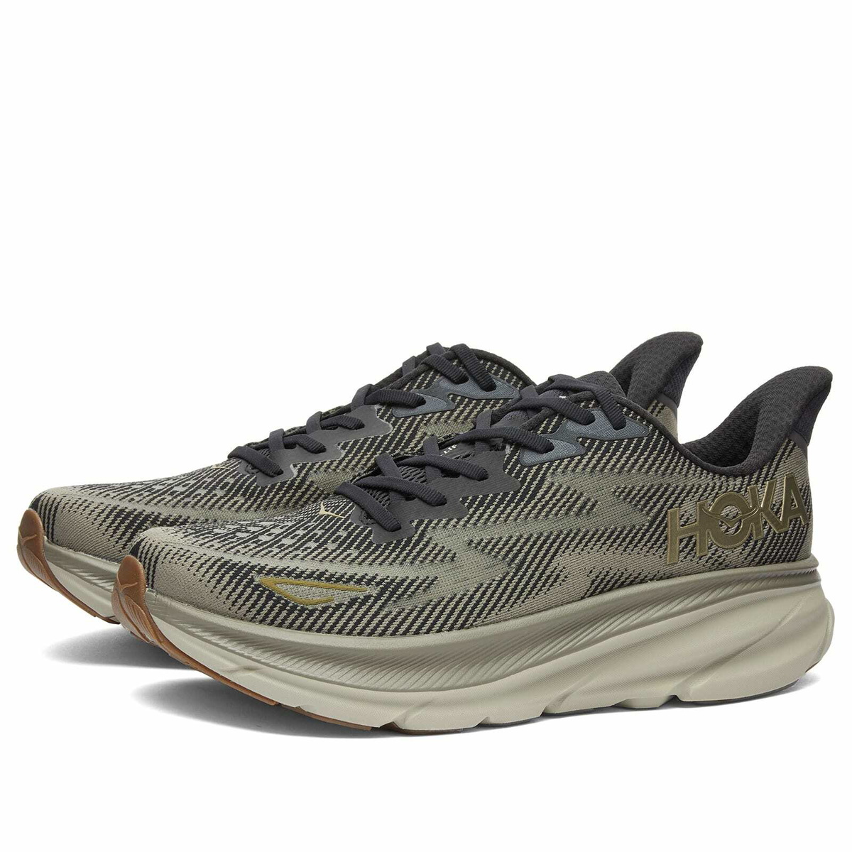 Hoka One One - U Project Clifton Mesh Running Sneakers - Black 