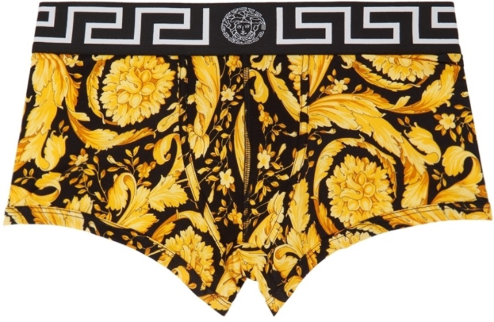 Photo: Versace Underwear Black & Yellow Barocco Boxers