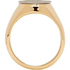 JW Anderson Gold Brushed Signet Ring