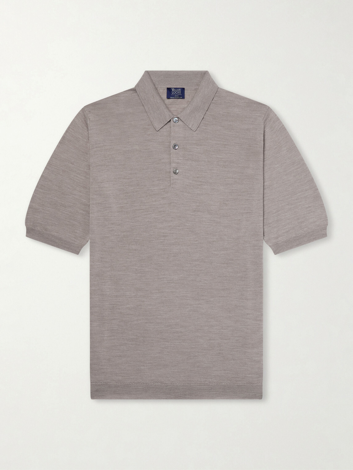 William Lockie - Merino Wool Polo Shirt - Brown