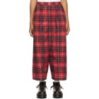 Tricot Comme des Garcons Red Tartan Trousers