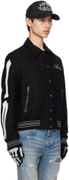 AMIRI Black Spread Collar Bomber Jacket