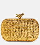 Bottega Veneta - Knot metallic leather clutch