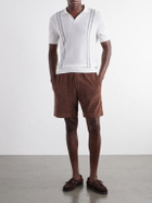 Orlebar Brown - Marling Solid Cotton Organic Terry Shorts - Brown