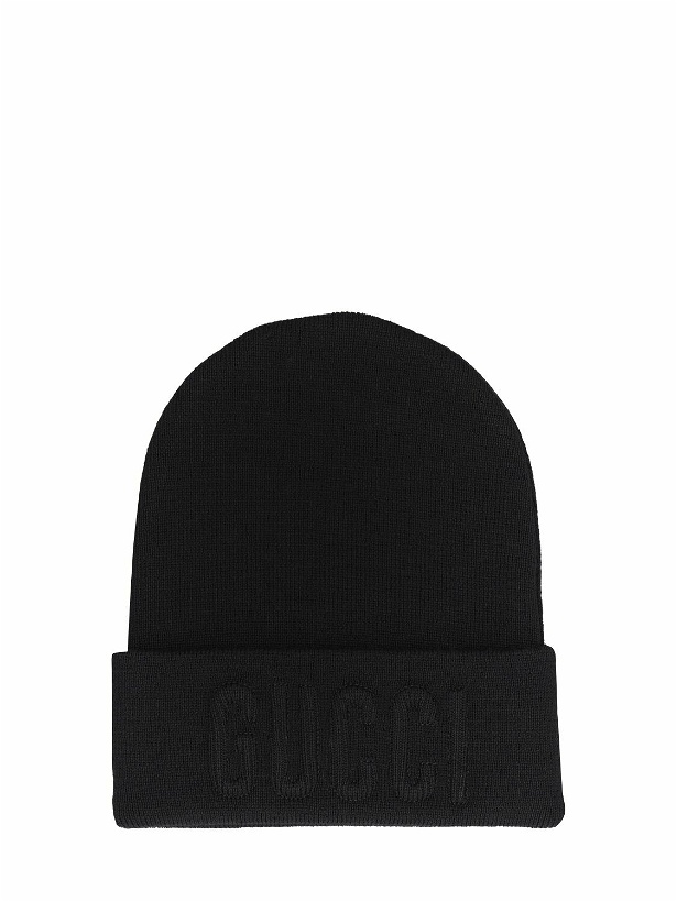 Photo: GUCCI - Embroidered Wool Knit Beanie
