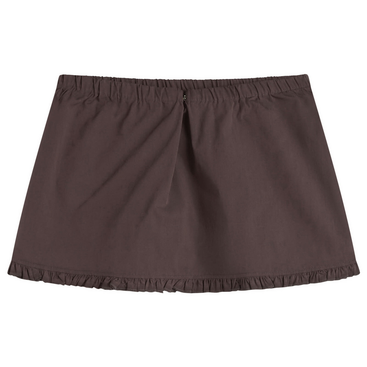 Deiji Studios Women's Flounce Mini Skirt in Umber