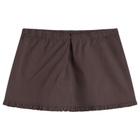 Deiji Studios Women's Flounce Mini Skirt in Umber