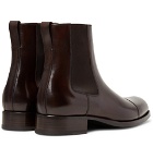 TOM FORD - Edgar Cap-Toe Polished-Leather Chelsea Boots - Men - Dark brown