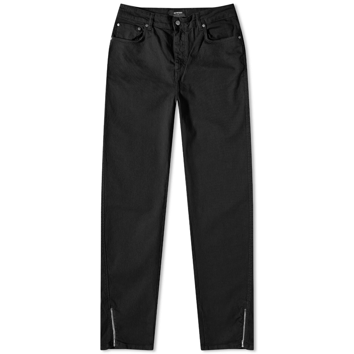 Represent Men's Split Zip Denim Jean in Black Represent