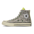 JW Anderson Gold and Silver Converse Edition Glitter Chuck 70 High Sneakers