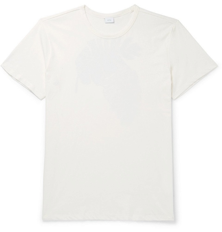 Photo: Onia - Johnny Printed Cotton-Blend Jersey T-Shirt - Men - White