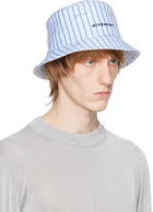 Givenchy Blue Striped Reversible Bucket Hat