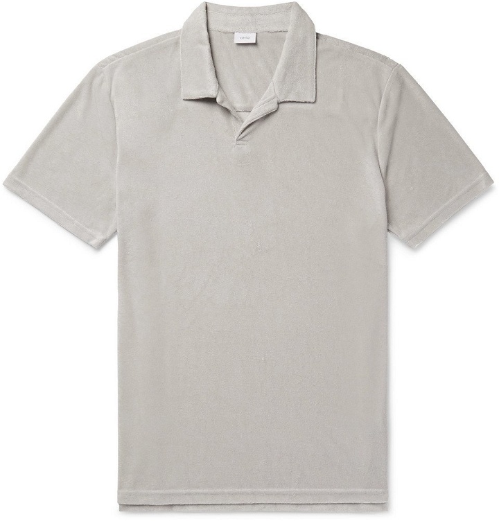 Photo: Onia - Modal-Blend Terry Polo Shirt - Gray
