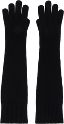 TOTEME Black Long Knit Gloves