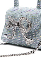 Self-portrait Micro Crystal-embellished Denim top Handle bag - Blue - One Size