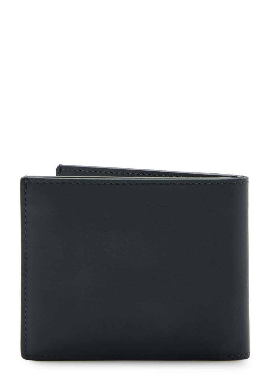 Paul Smith Stripe-print Leather Wallet - Navy - One Size