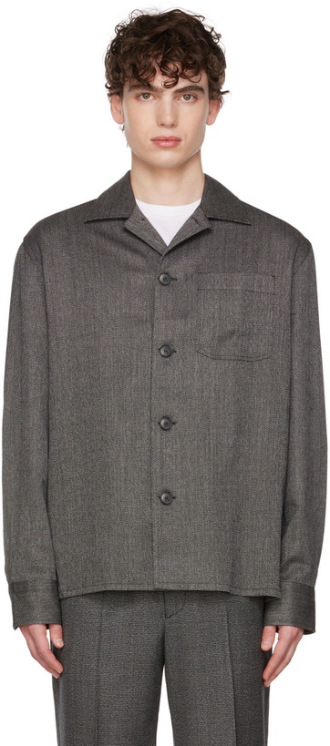 Photo: Brioni Black Pocket Shirt