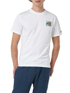 MC2 Saint Barth Man Cotton T-shirt With Ibiza Postcard Front And Back Print | Alessandro Enriquez Special Edition