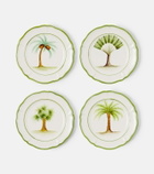Les-Ottomans Set of 4 ceramic dinner plates