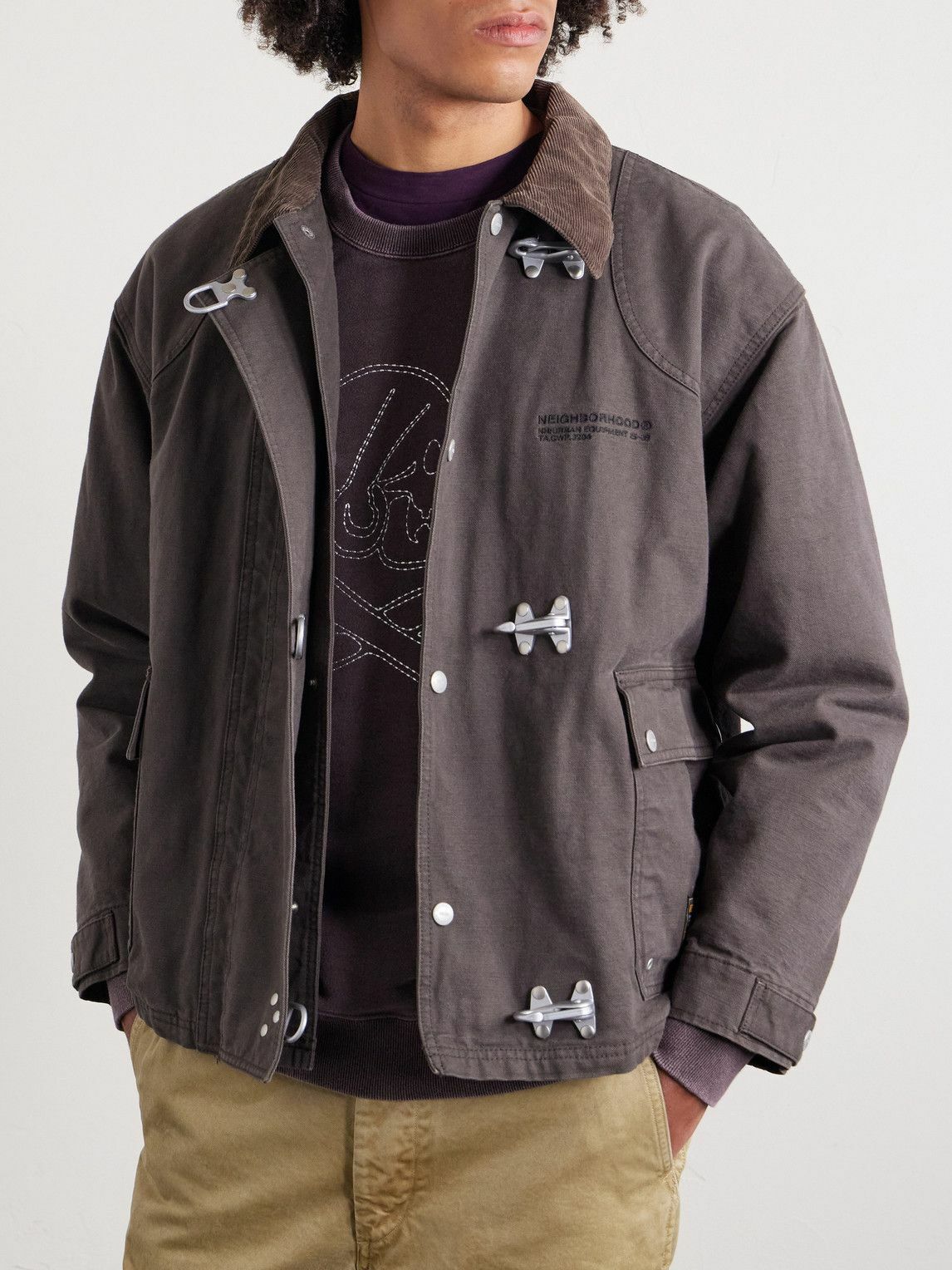 Neighborhood - Fireman Logo-Embroidered Padded Cotton Jacket