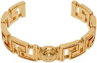 Versace Gold Medusa Greca Cuff Bracelet