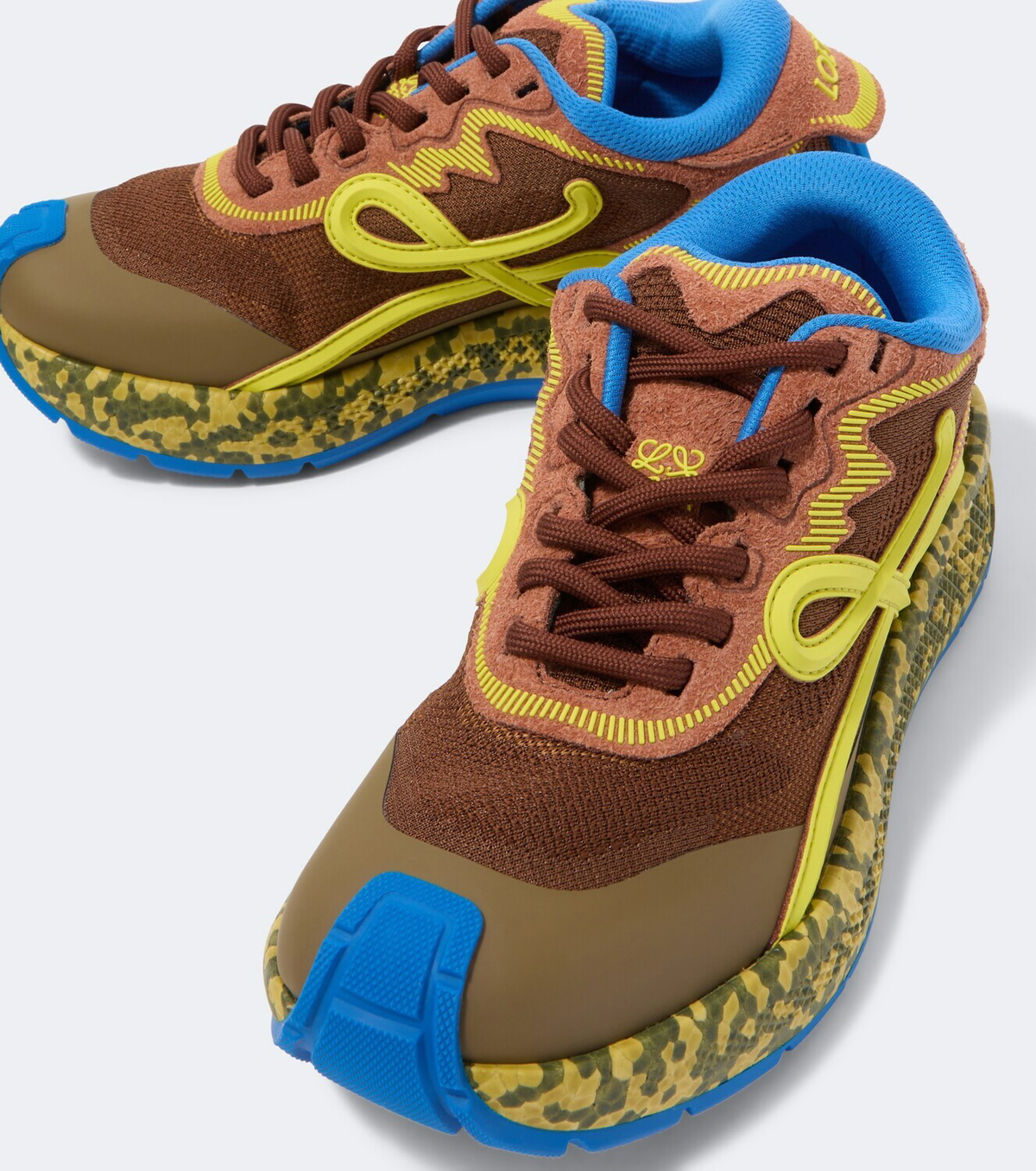 Loewe Pogo suede-trimmed sneakers