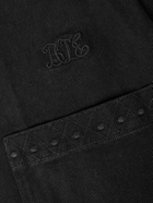 BODE - Logo-Embroidered Denim Jacket - Black