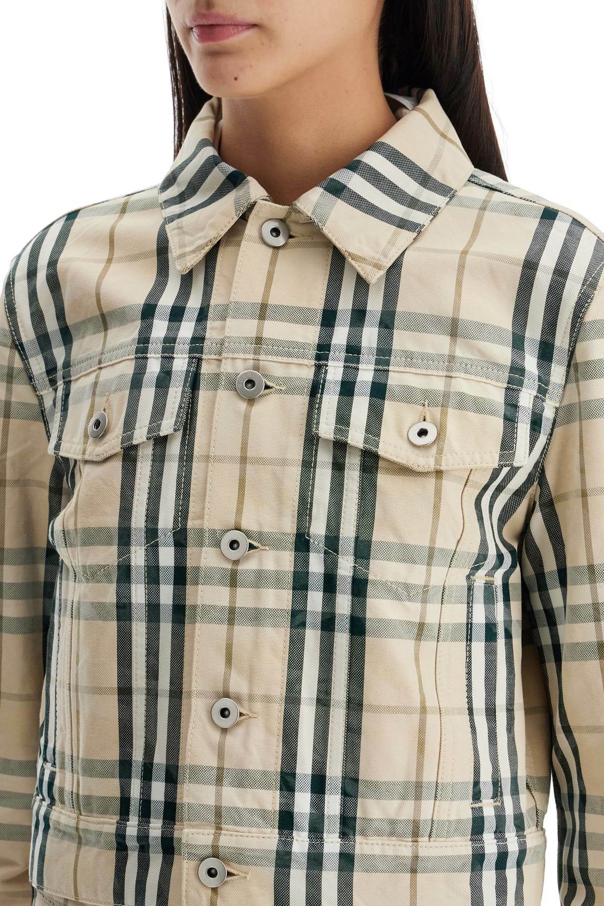 BURBERRY cropped checkered jacket for Neutro Burberry