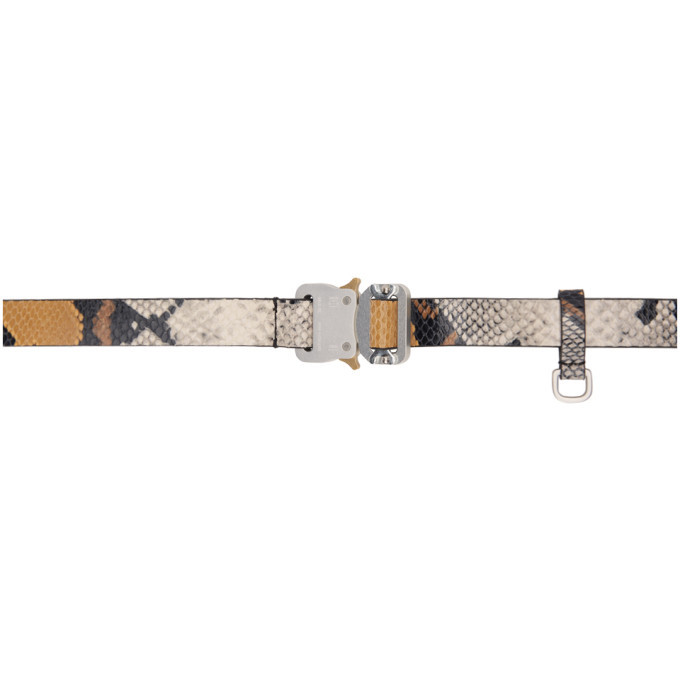 1017 ALYX 9SM Grey and Tan Animal Print Medium Rollercoaster Belt