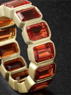 42 SUNS - 14-Karat Gold Orange Sapphire Eternity Ring - Orange