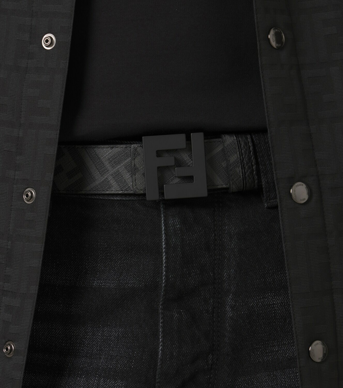 Fendi FF Zucca reversible leather belt