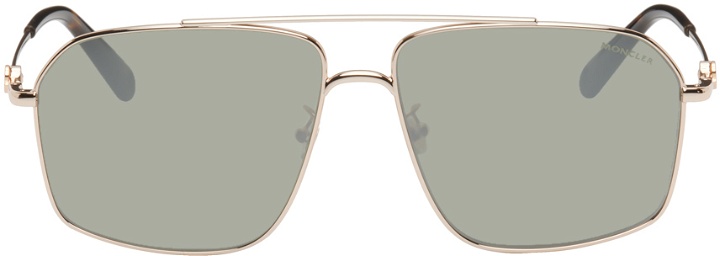 Photo: Moncler Gold Aviator Sunglasses