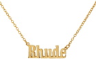 Rhude Gold Pendant Necklace