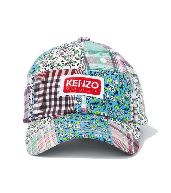 Photo: Kenzo - Checked cotton and silk baseball cap