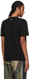 Sacai Black KAWS Edition Embroidery T-Shirt